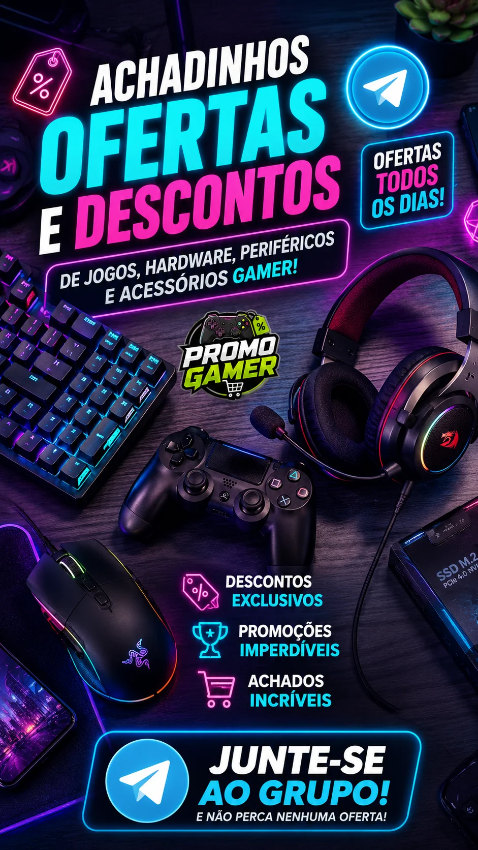 Grupo VIP Telegram - Ofertas Gamer Diárias