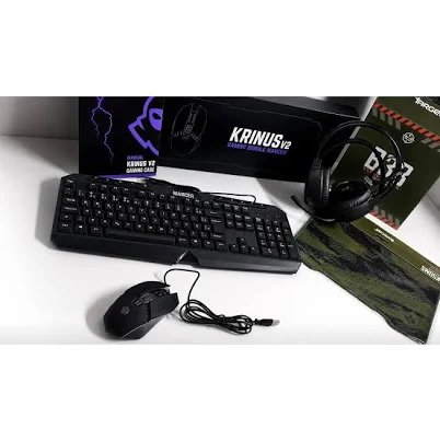 Kit Gamer Com Headset Teclado Mouse + Mousepad Brinde MANCER / TGT
